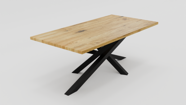 Mebel z wyrazistym drewnianym blatem