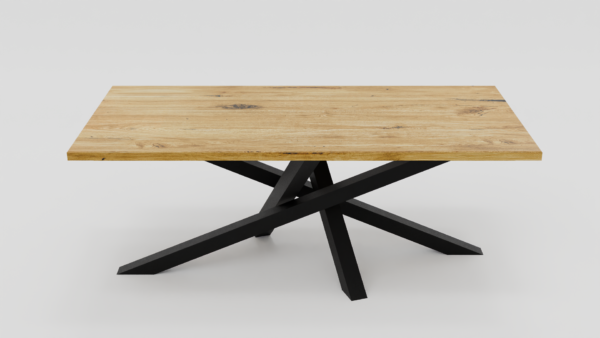 Designerski stół o prostym kształcie