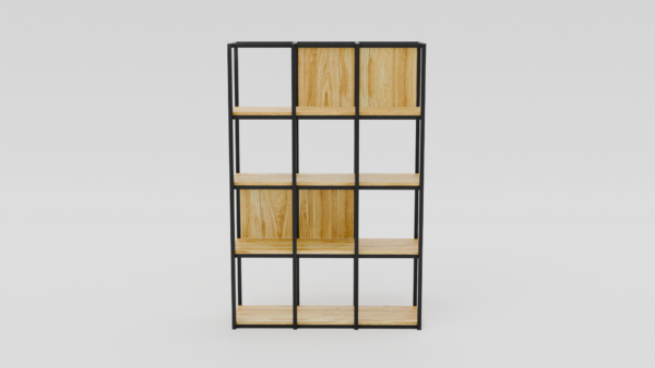 Wysoki regał idealny do nowoczesnych wnętrz