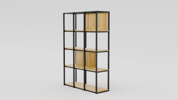 Metalowa konstrukcja z ciepłymi akcentami drewna