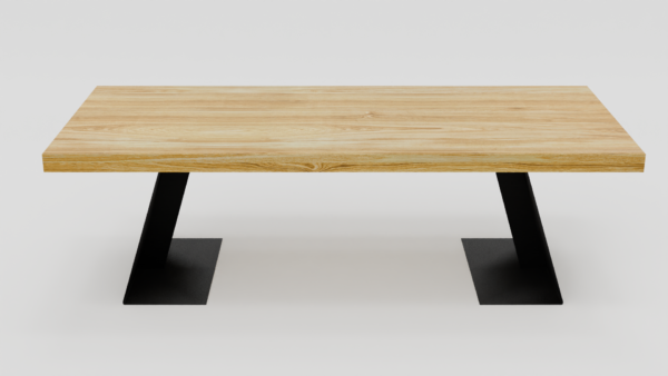 Stół z industrialną podstawą metalową