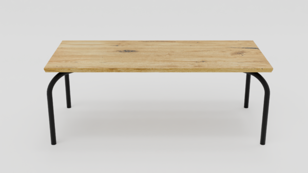 Stół z metalową konstrukcją krzyżową