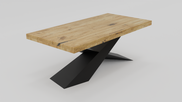 Metalowa konstrukcja zapewniająca stabilność stołu