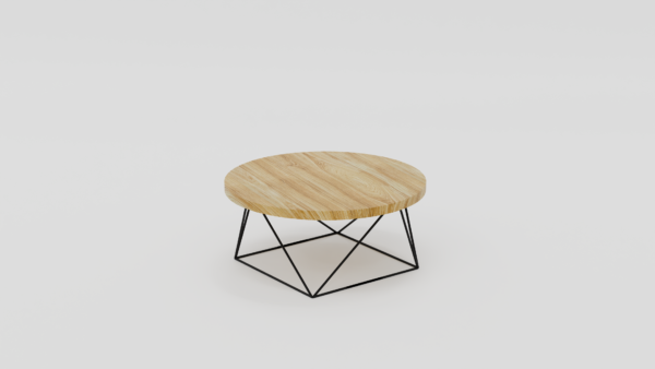 stolik okrągły 4 - z litego drewna bez sęków