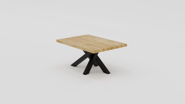 Stolik z blatem z litego drewna dębowego i nogami typu "Pająk przekładany" | Stolik 7 - obrazek 5