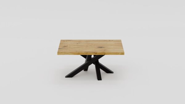 Stolik z blatem z litego drewna dębowego i nogami typu "Pająk przekładany" | Stolik 7 - obrazek 7