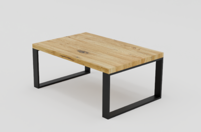 Drewniany mebel z prostokątnym blatem