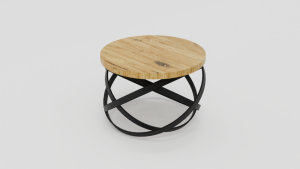 Elegancki stolik w stylu industrialnym z unikalnym wzorem