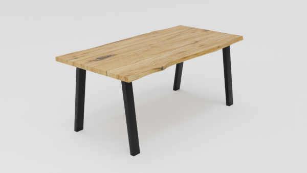 Minimalistyczny design stołu z metalowymi nogami