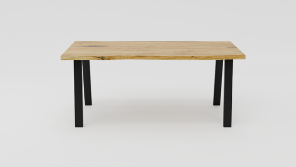 Nowoczesny stół z naturalnym drewnem