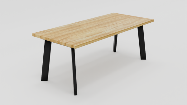 Naturalne drewno na nowoczesnym stole