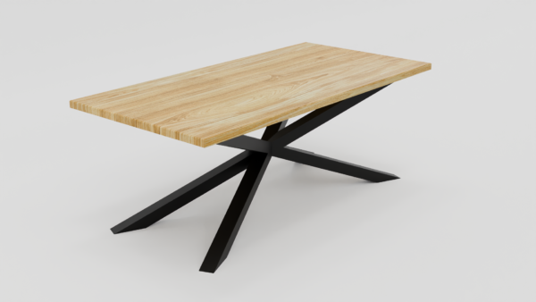 Naturalne drewno połączone z czarnym metalem