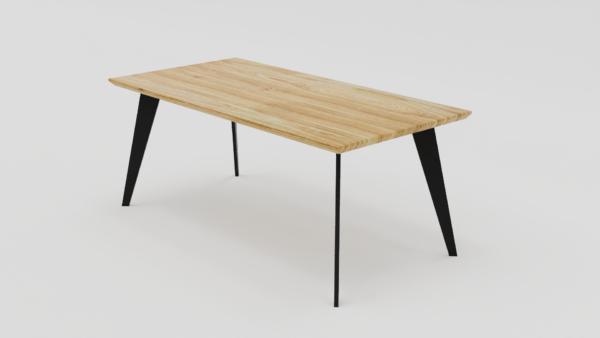 Nowoczesny stół z naturalnym wykończeniem drewna