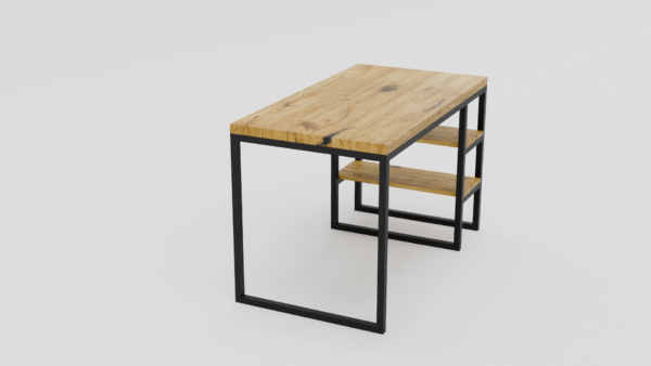 Funkcjonalne biurko z miejscem na przechowywanie