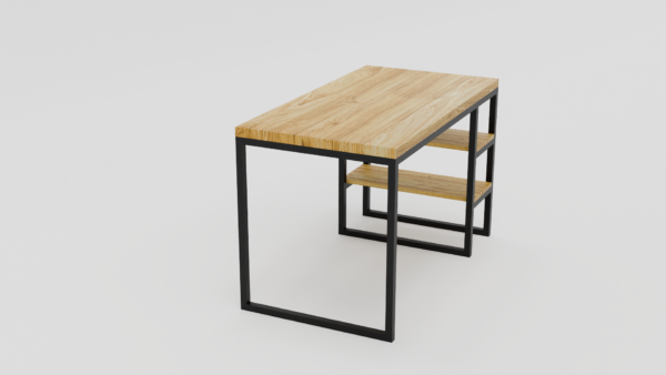 Praktyczne biurko z dodatkową przestrzenią na akcesoria