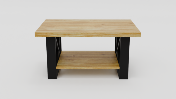 Funkcjonalny stolik z dolną półką na akcesoria