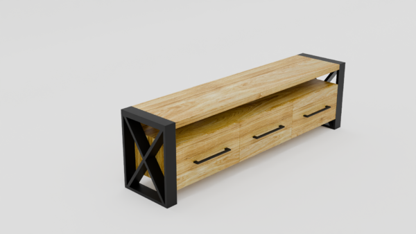 drewniana szafka do salonu pod telewizor