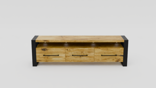 drewniana szafka do salonu pod telewizor