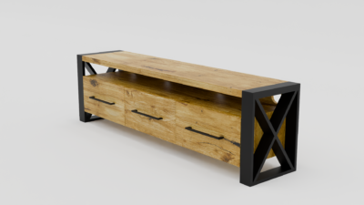 drewniana szafka do salonu pod telewizor