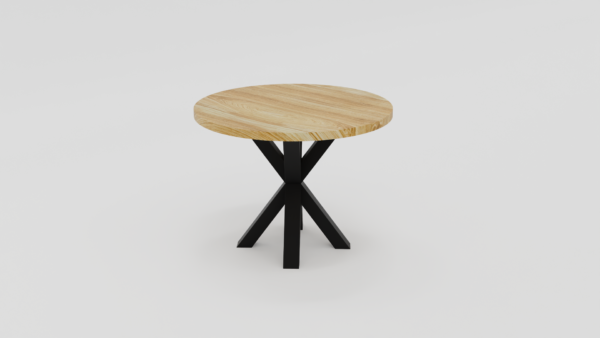 bezsękowy okrągły stolik kawowy