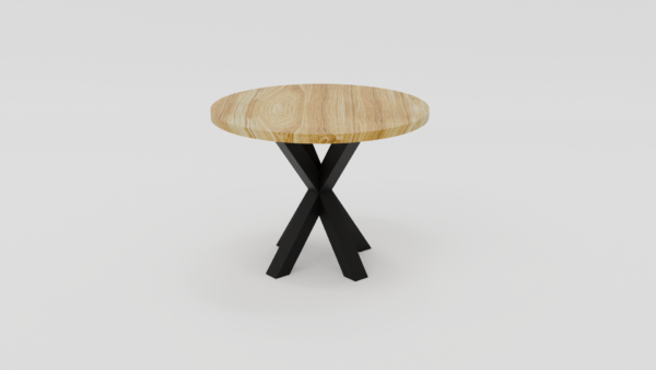 bezsękowy okrągły stolik kawowy