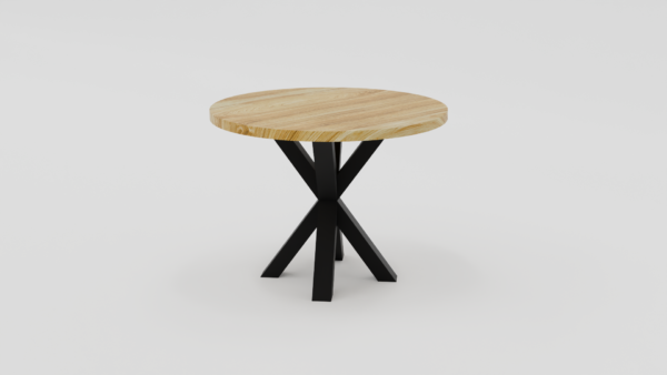 bezsękowy okrągły stolik kawowy