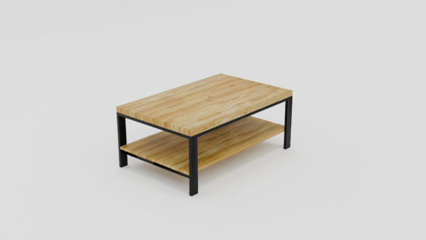 drewniany stolik z nogami bezsęczny