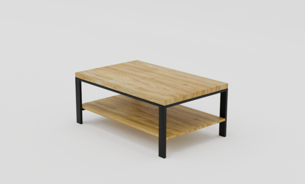 drewniany stolik z nogami bezsęczny