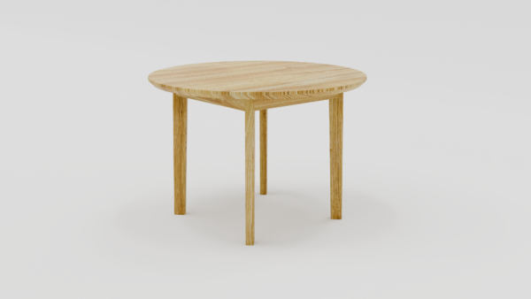 stół bezsęczny okrągły drewniany