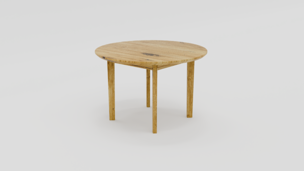 stół z sękami okrągły drewniany