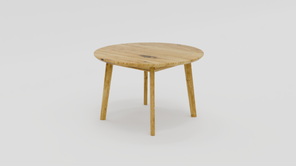 stół okrągły z drewna