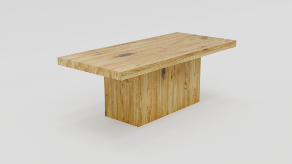 stół drewniany prostokątny z litego dębu