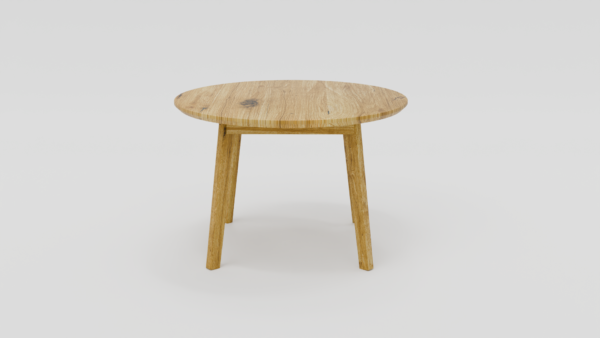 stół okrągły drewniany sęczny