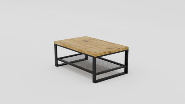 stolik prostokątny z metalowymi nogami nr 2c