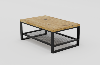 stolik prostokątny z litego drewna dębowego 2b