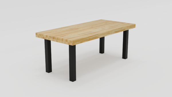 stół prostokątny na metalowych nogach