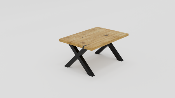 stolik kawowy prostokątny z litego drewna - 11