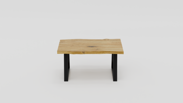 stolik 1c - prostokątny z drewna dębowego z sękami