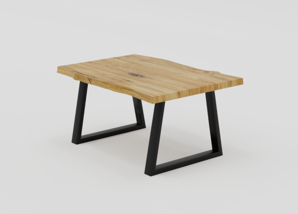 stolik 1c - prostokątny z litego drewna dębowego