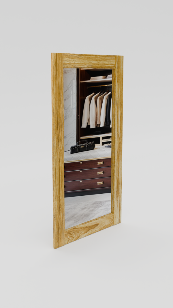 lustro do sypialni w drewnianej ramie 2