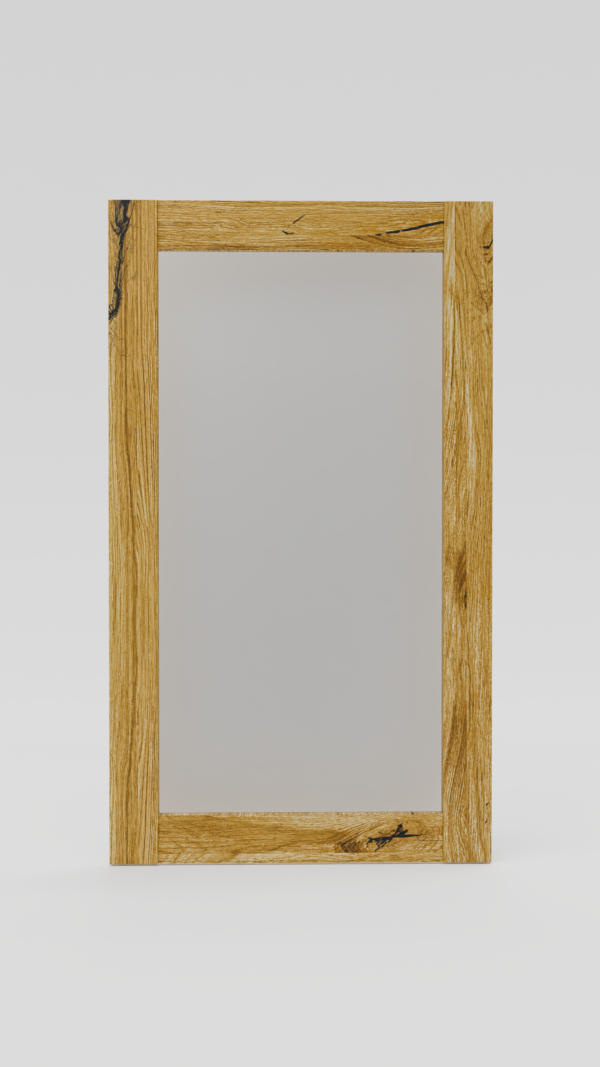 lustra w ramie drewnianej z sękami - nr 2