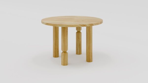 Stół okrągły dębowy w stylu Japandi - obrazek 5