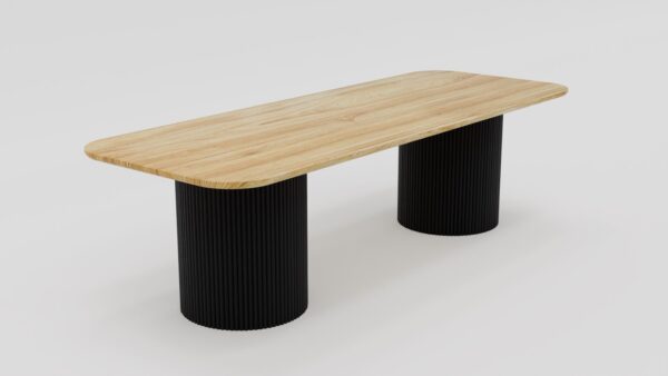 Stół drewniany z metalowymi nogami - nr 16