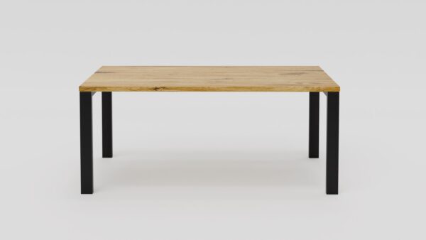 Stół z blatem z litego drewna dębowego zlicowane ze stalowymi nogami | Stół 1D - obrazek 7