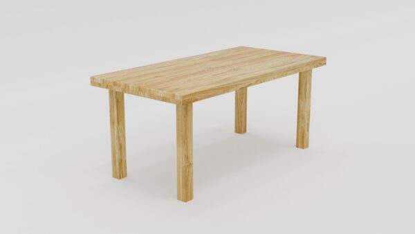Prostokątny stół drewniany z masywnym blatem | Stół 19 - obrazek 3