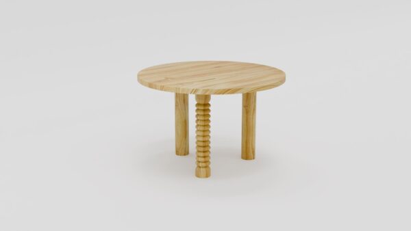 Stół nowoczesny okrągły drewniany - obrazek 2