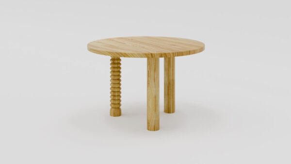 Stół nowoczesny okrągły drewniany - obrazek 4