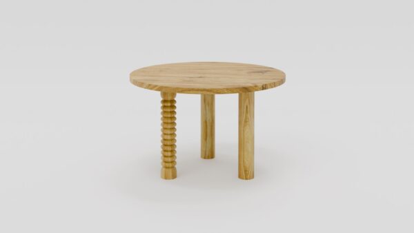 Stół nowoczesny okrągły drewniany - obrazek 6
