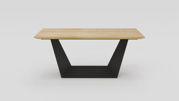 Nowoczesny stół prostokątny z drewnianym blatem i stalową nogą | Stół 20 - obrazek 5