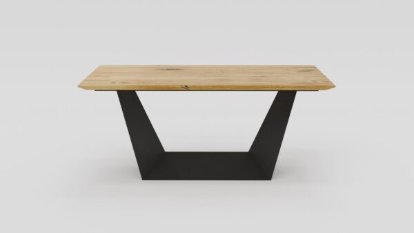 Nowoczesny stół prostokątny z drewnianym blatem i stalową nogą | Stół 20 - obrazek 2